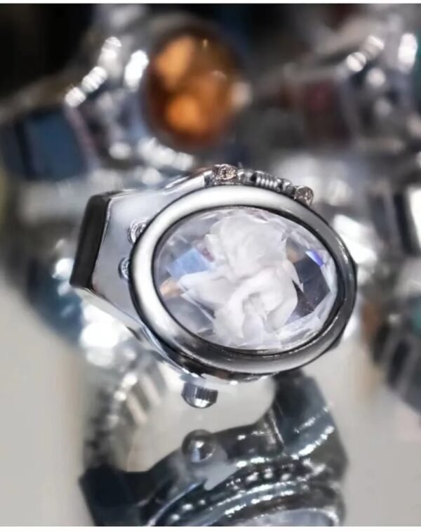 Gem Flower Flip Watch Ring - Image 2