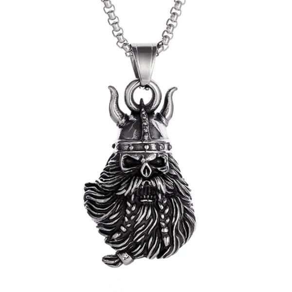 Vintage Viking Biker Bell Pendant - Image 6