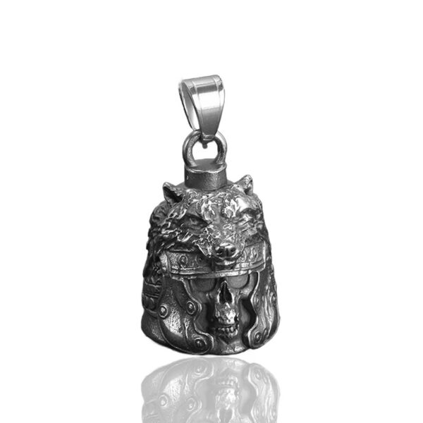 Vintage Viking Biker Bell Pendant - Image 2