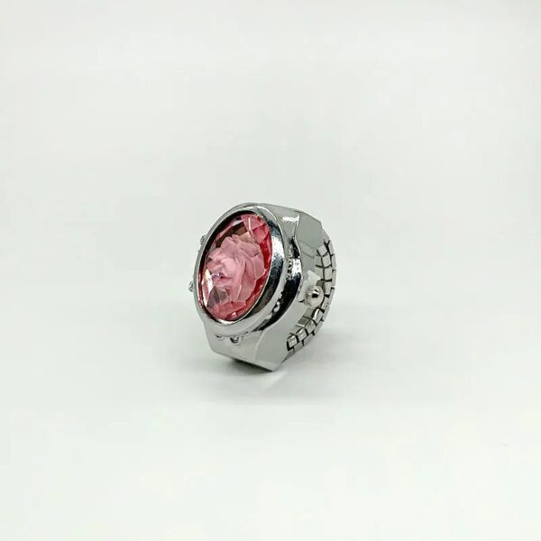 Gem Flower Flip Watch Ring - Image 3